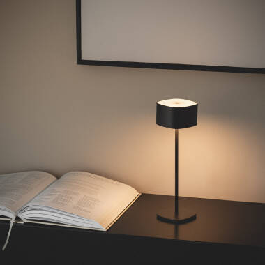 Imagen de Lámpara de Mesa LED Portátil Exterior con Batería USB Recargable Metal Mounka Square