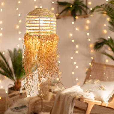 Candeeiro Suspenso Fibra Natural Kofia