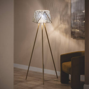 Imagem de Candeeiro de Pé Metal Vidro Mattina