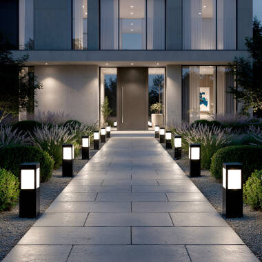 Imagem de Baliza LED Solar Kenya com Detector de Movimento Radar IP65 40cm Imagem de Baliza LED Solar Kenya com Detector de Movimento Radar IP65 40cm