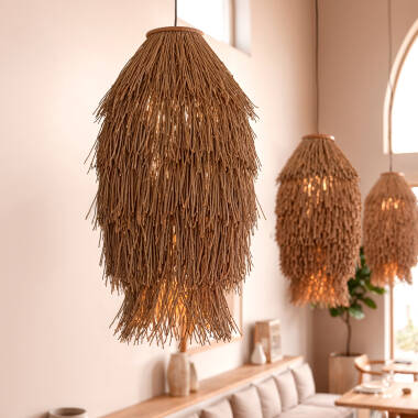 Lámpara Colgante Fibras Naturales Exterior Ramé