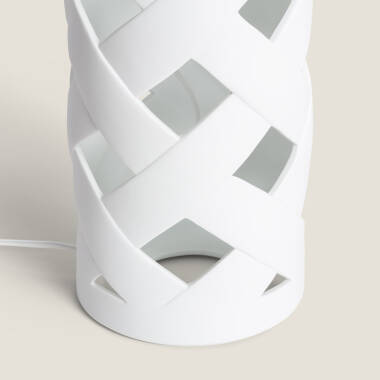 Imagem de Candeeiro de Mesa de Cerâmica e Tecido Makalu Imagem de Candeeiro de Mesa de Cerâmica e Tecido Makalu