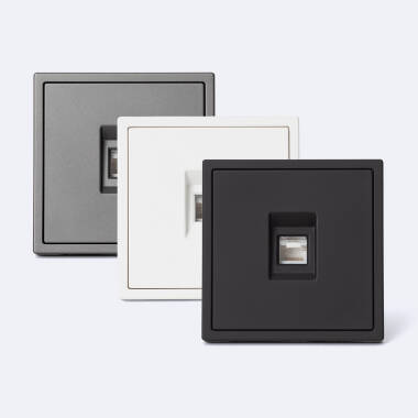 Tomada RJ45 CAT 6 Internet Luxe 990