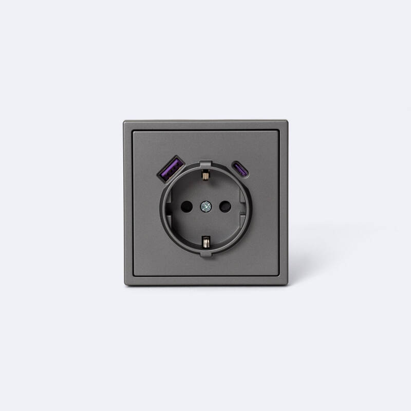 Imagen de Enchufe Schuko Tipo F con USB Luxe 990