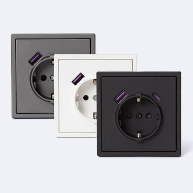 Enchufe Schuko Tipo F con USB Luxe 990
