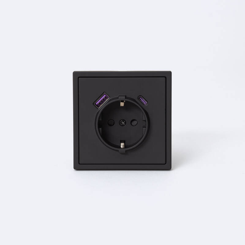 Imagen de Enchufe Schuko Tipo F con USB Luxe 990