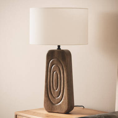 Lámpara de Mesa Madera Ishana ILUZZIA