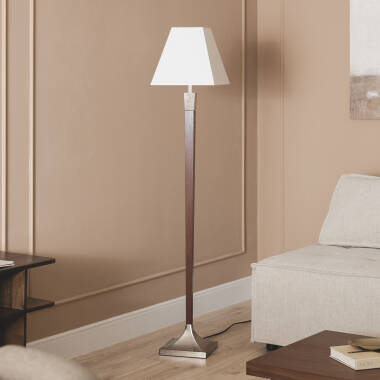 Imagen de Lámpara de Pie Madera y Metal Lizza Piramis