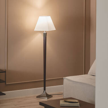 Imagen de Lámpara de Pie Madera y Metal Lizza Piramis