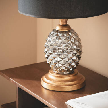 Imagem de Candeeiro de Mesa Metal e Tecido Samoa Imagem de Candeeiro de Mesa Metal e Tecido Samoa
