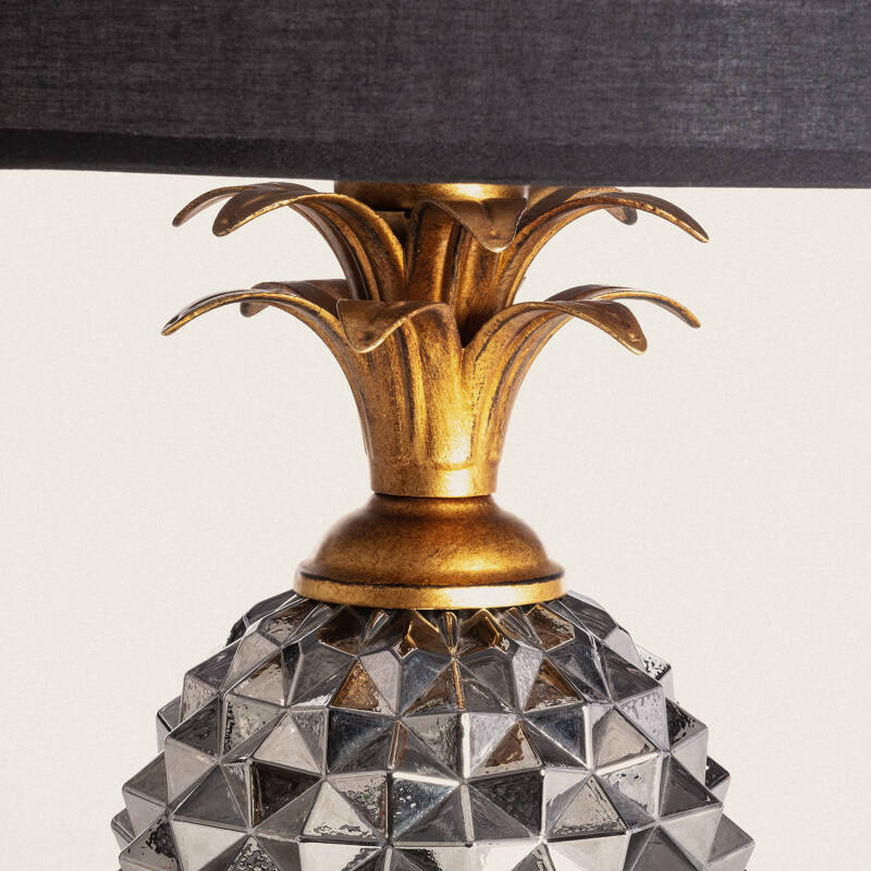 Imagen de Lámpara de Mesa Metal y Tela Samoa Imagen de Lámpara de Mesa Metal y Tela Samoa