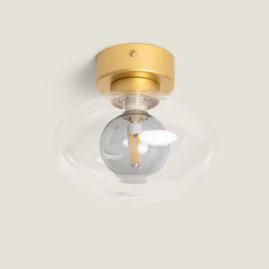 Lámpara de Techo Aluminio y Cristal Hassi