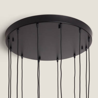 Imagen de Lámpara Colgante Aluminio y Cristal Hassi 12 Focos