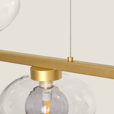 Imagen de Lámpara Colgante Aluminio y Cristal Hassi 5 Focos