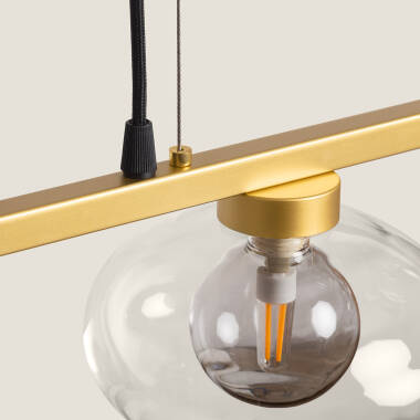 Imagen de Lámpara Colgante Aluminio y Cristal Hassi 5 Focos