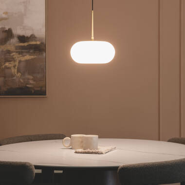 Imagem de Candeeiro Suspenso LED de 9W Metal e Vidro Keyla