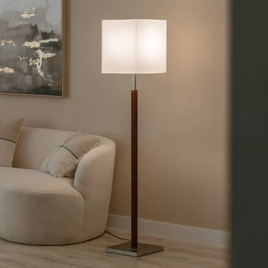 Imagem de Candeeiro de Pé Madeira e Metal Lizza