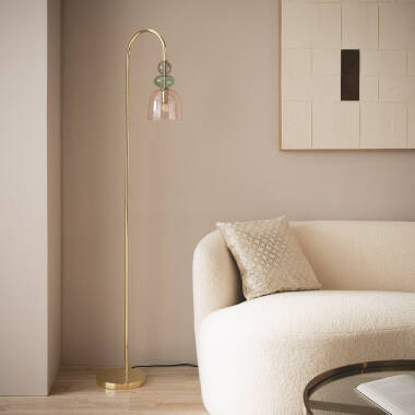 Lámpara de Pie Metal y Cristal Baudelaire