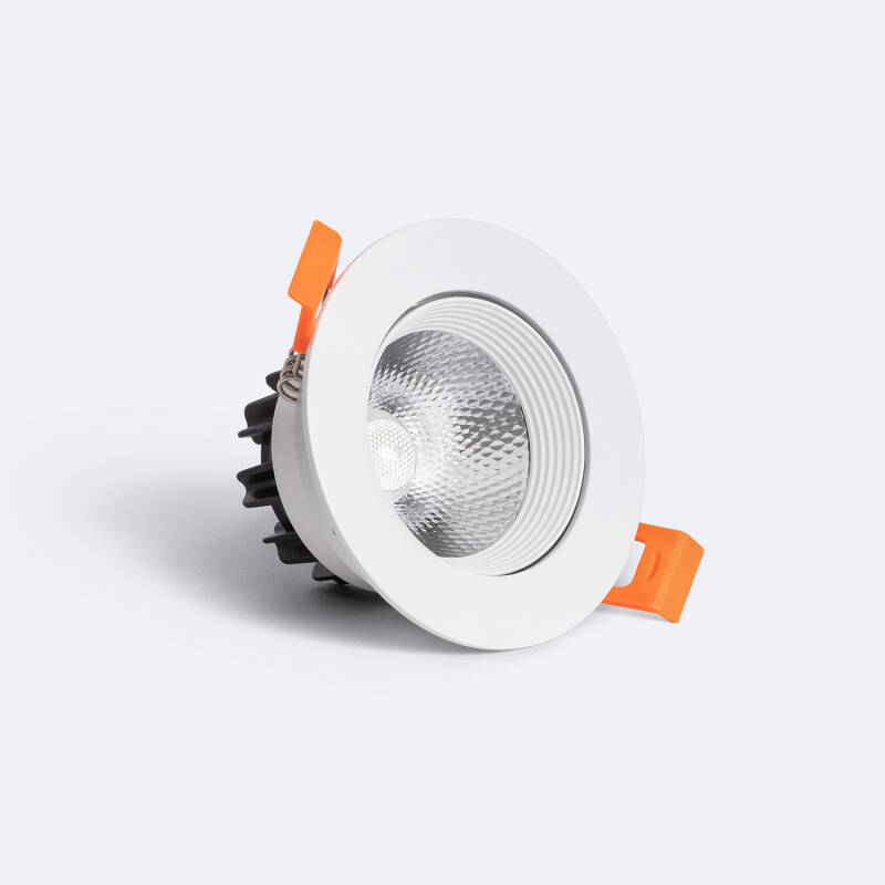 Foco LED Downlight LED 5W COB Direcionável Circular Branco Corte Ø 70 ...