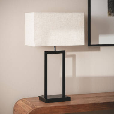 Candeeiro de Mesa Metal e Tela Armida