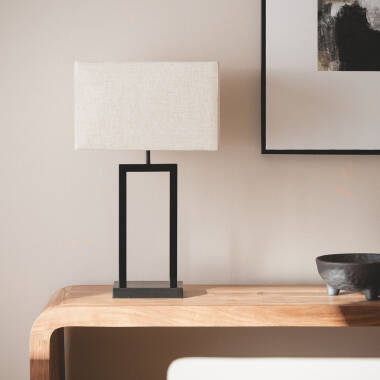 Imagem de Candeeiro de Mesa Metal e Tela Armida Imagem de Candeeiro de Mesa Metal e Tela Armida