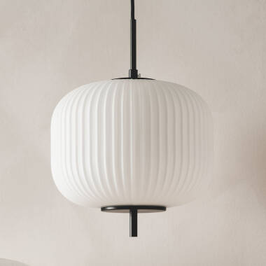 Candeeiro Suspenso Metal e Vidro Beca