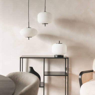 Imagen de Lámpara Colgante Metal y Cristal Beca