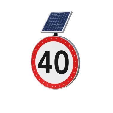 Sinalização solar de velocidade máxima 3W IP54