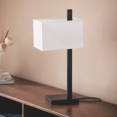 Lámpara de Mesa Metal y Tela Malena