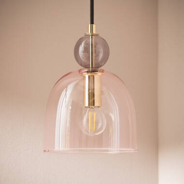 Lámpara Colgante Metal y Cristal Mono-Baudelaire