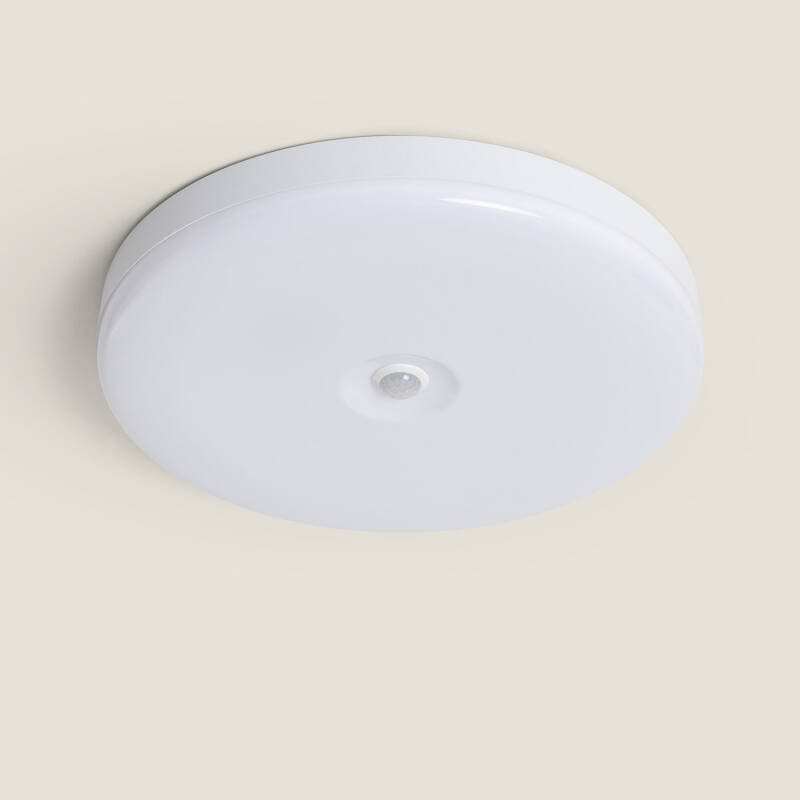 Imagem de Plafon LED 18W Circular Ø290 mm No Flicker com Sensor de Movimento PIR e Crepuscular