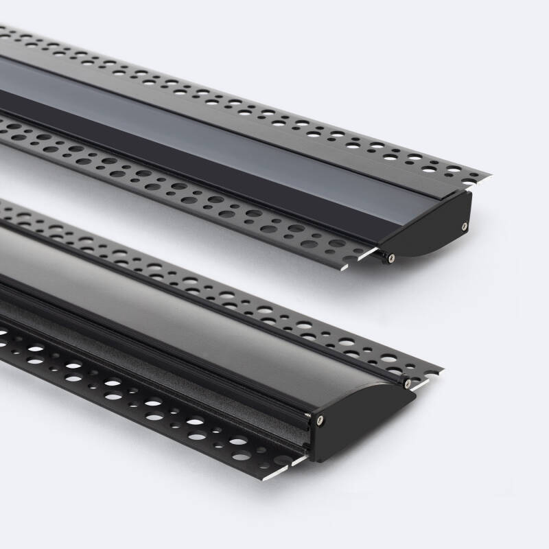 Imagem de Perfil Alumínio Encastrável para Gesso / Pladur 2m para Fitas LED até 12 mm