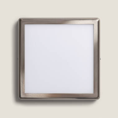 Imagem de Plafón de Teto LED Quadrado de Metal, 24 W, 300 x 300 mm, Design Prateado