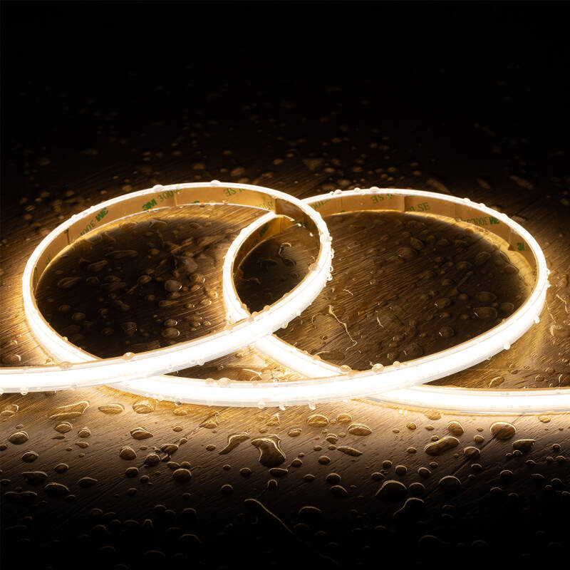 Imagem de Fita LED Regulável 220V COB Auto-retificada 320 LED/m 14W/m 1120lm/m SILICONE FLEX Largura 10mm Corte 25cm IP65 à Medida