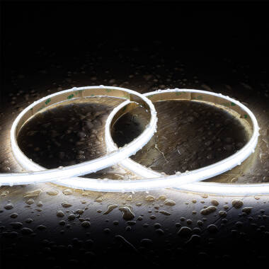 Tira LED Regulable 220V COB Autorrectificada 320 LED/m 14W/m 1120lm/m SILICONE FLEX Ancho 10mm Corte 25cm IP65 a Medida