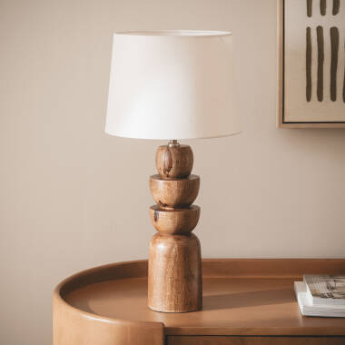 Lámpara de Mesa Madera Adah ILUZZIA