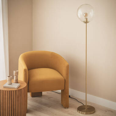 Candeeiro de Pé Metal e Vidro Moonlight Clear