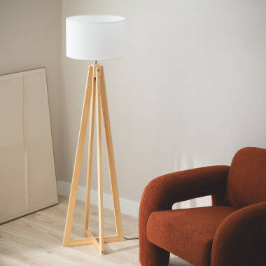 Candeeiro de Pé de Madeira Korsade