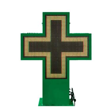 Cruz Farmacia LED exterior doble pantalla RGB P16/P10 programable