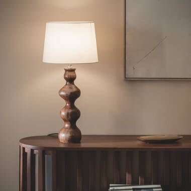 Imagen de Lámpara de Mesa Madera Anahla ILUZZIA Imagen de Lámpara de Mesa Madera Anahla ILUZZIA