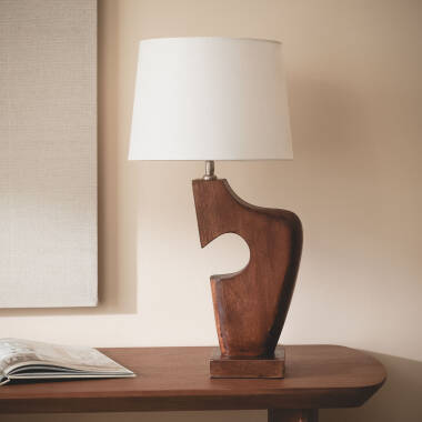 Lámpara de Mesa Madera Hunar IV ILUZZIA