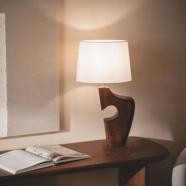 Imagem de Candeeiro de Mesa Madeira Hunar IV ILUZZIA