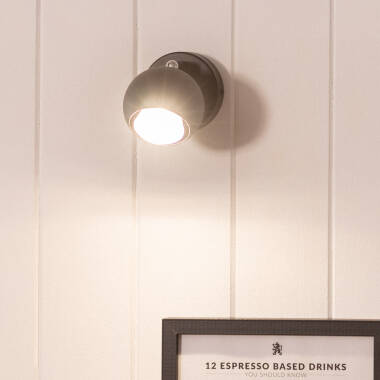 Imagem de Aplique de Parede Alumínio Orientável 1 Foco Preto Ates