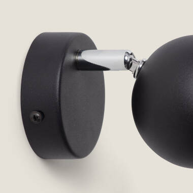 Imagem de Aplique de Parede Alumínio Orientável 1 Foco Preto Ates