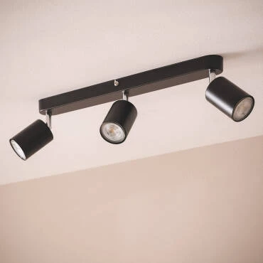 Fotografía del producto: Lámpara de Techo Orientable Metal 3 Focos Albus Black Large