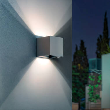 Aplique de Pared Exterior LED Regulable 6W PC Iluminación Doble Cara Eros