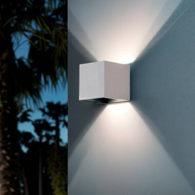 Aplique de Parede Exterior LED Regulável 6W PC Iluminação Dupla Face Onis