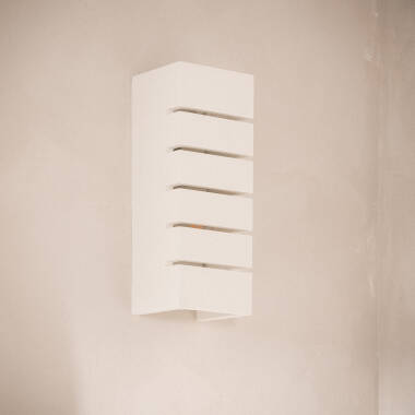 Aplique de Pared Yeso Iluminación Doble Cara Rubí