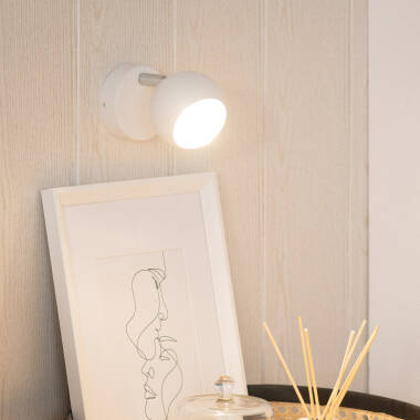 Lámpara de Pared Aluminio Orientable 1 Foco Blanco Ates