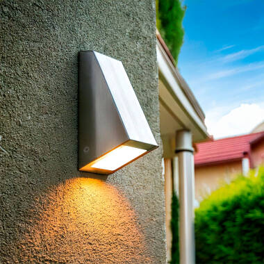 Aplique de Pared Exterior Metal y Cristal Ruzafa